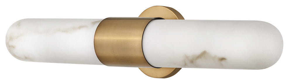 Hinkley Ibiza 24" Lg LED Bath Vanity Light, Heritage Brass + Faux Alabaster