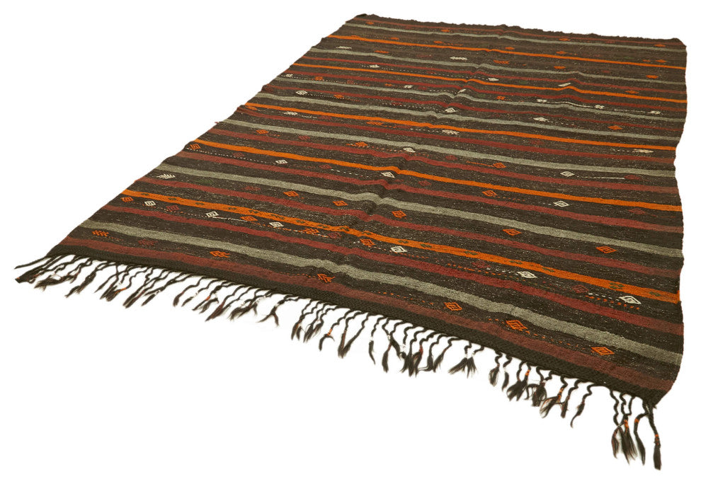 Rug N Carpet - Handmade Oriental 7' 0'' x 10' 1'' Vintage Goat Hair Kilim Rug
