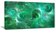 Green Fractal Glass Texture, Abstract Canvas Art Print, 32x16