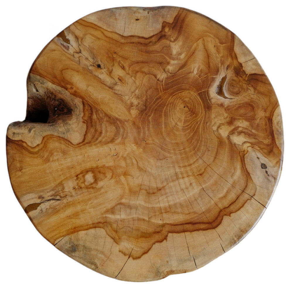 Organic Teak Root 3 Leg Stool