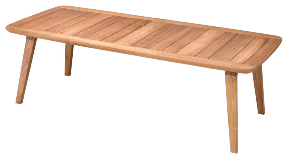 Slatted Teak Outdoor Dining Table, Eichholtz Glover
