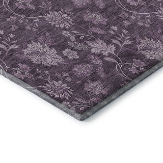 Premium Machine Washable Mayfield AMF680 Plum 3' x 5' Rug