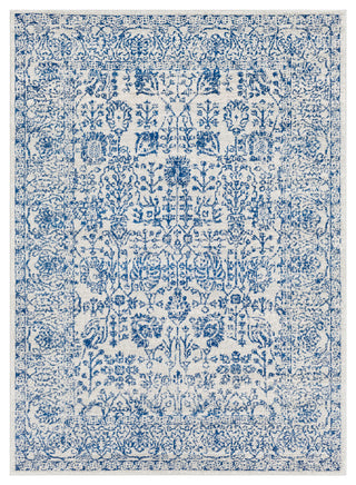 Harput Traditional Dark Blue, Light Gray Area Rug, 3'11"x5'7"