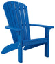 Outdoor Poly Lumber SeaAira Adirondack Chair, Royal Blue
