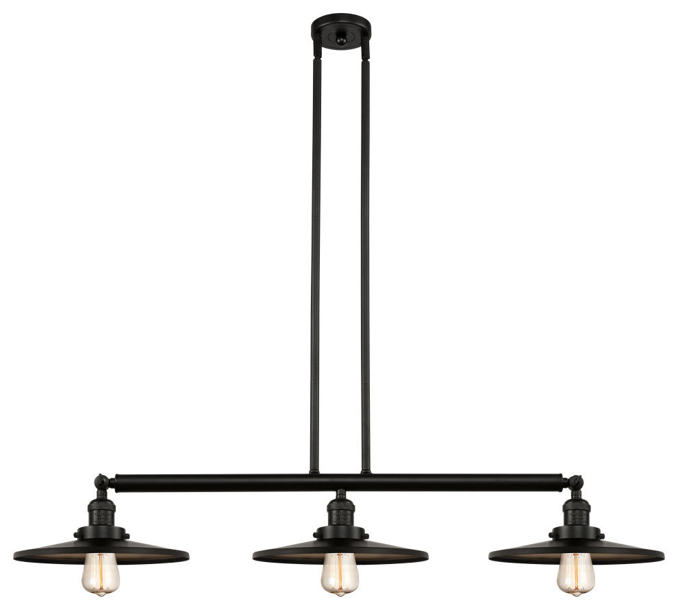 INNOVATIONS LIGHTING 213-BK-MFR-BK-12-LED Appalachian 3 Light inch Island Light