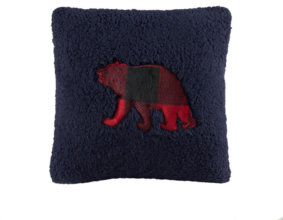Woolrich Alton Plush to Sherpa Winter Comforter Set, Red Buffalo Check, King