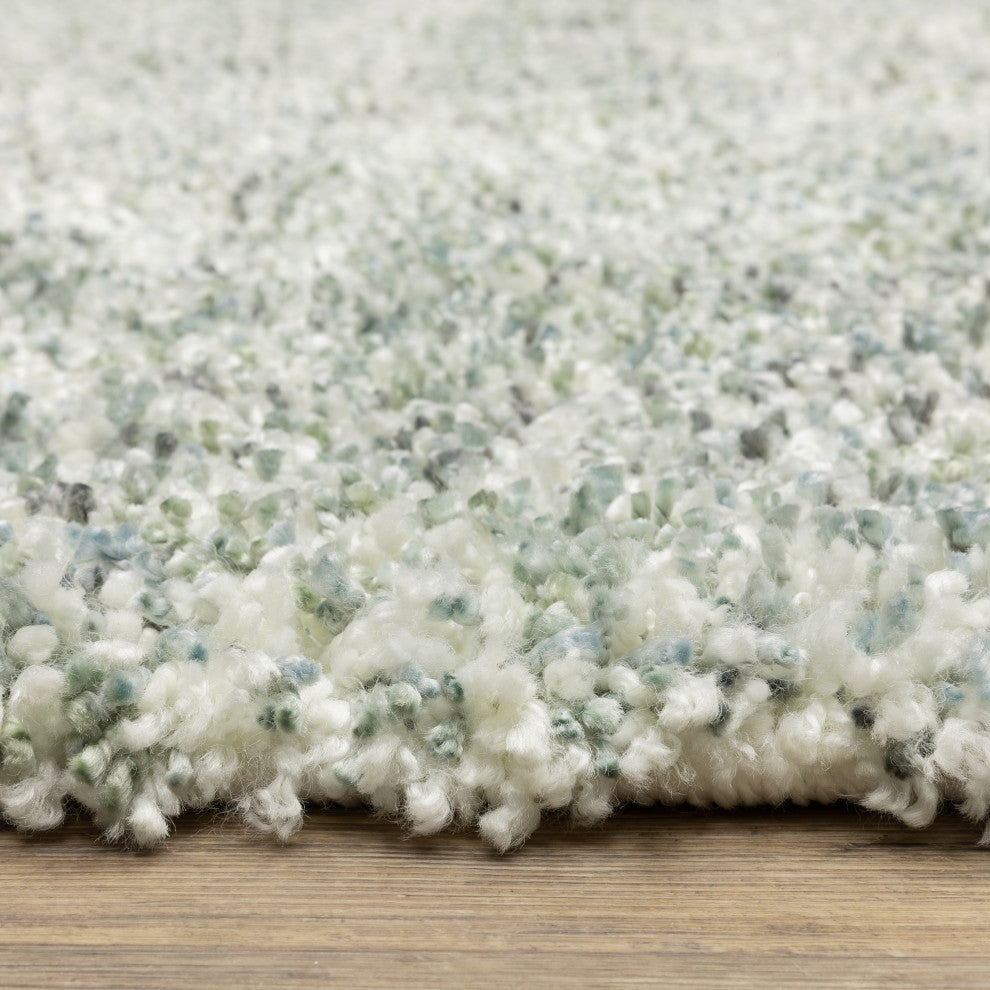 Aurora Stressing Light Blue/Ivory Indoor Area Rug, Blue, 9'10" x 12'10"