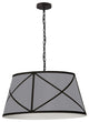 Gray & Black Transitional Pendant With Matte Black Metal