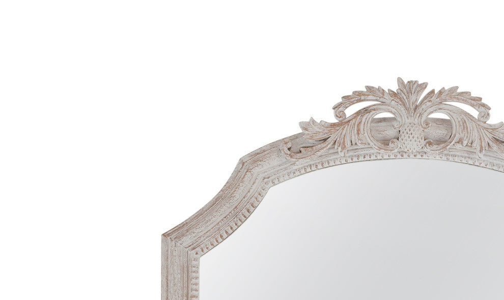 Coltrane Floor Mirror - Distressed White