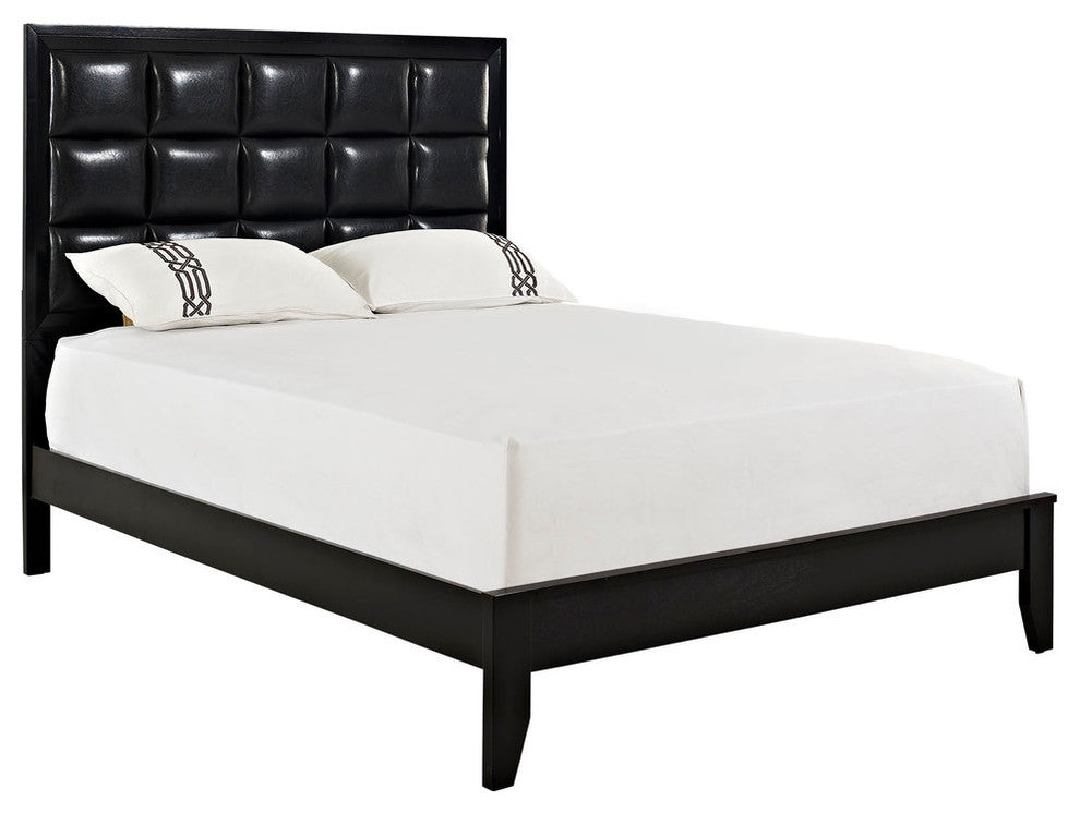Modern Contemporary Bedroom 2-Piece SetQueen Bedroom Set Black
