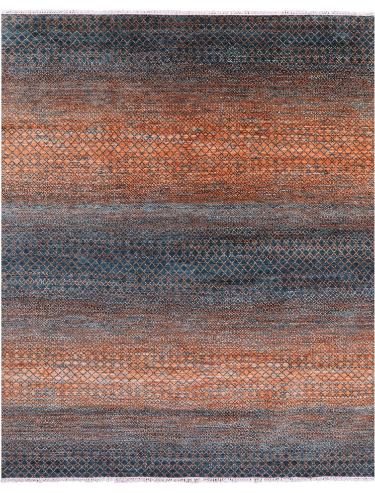 8' 1" X 10' 0" Savannah Grass Handmade Wool Rug - Q13243