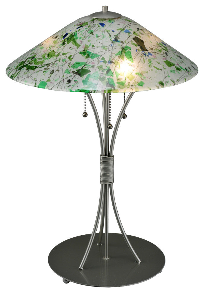 28"H Metro Fusion Times Square Glass Table Lamp