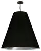 1 Light X-Large Anaya Matte Black Pendant with Black/Silver Shade