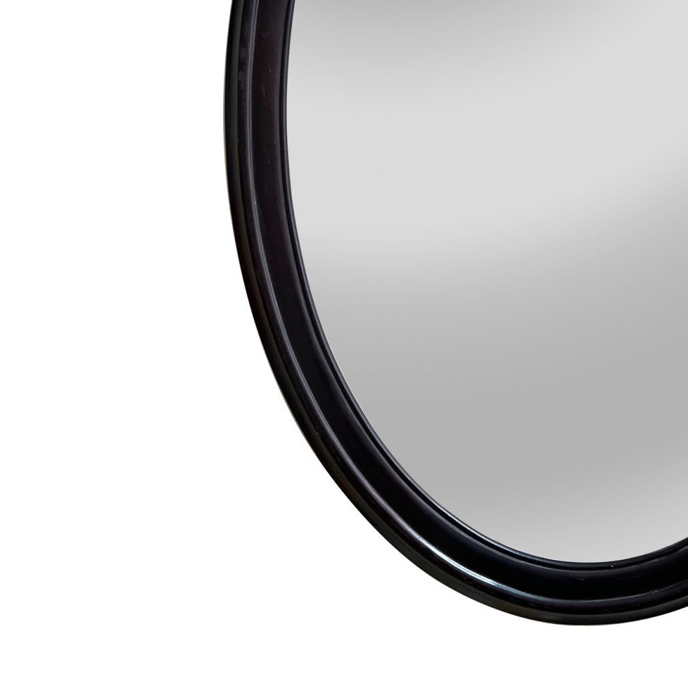 CHLOE Reflection CH8M007CH34-VOV Cherry Finish Oval Wall Mirror 34`` Tall