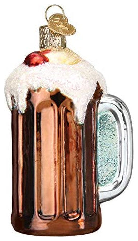 Old World Christmas Root Beer Float Blown Glass Ornament
