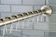 Kingston Brass Adjustable Shower Curtain Rod With Ring Combo, Brushed Nickel