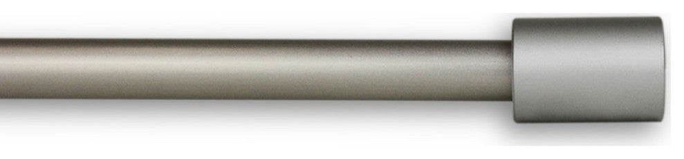 Bertha Curtain Rod 5/8" 48-84", Satin Nickel