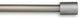 Bertha Curtain Rod 5/8" 48-84", Satin Nickel