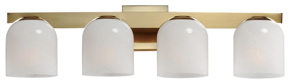 Maxim 21234MR Scoop 4 Light 30"W Vanity Light - Natural Aged Brass