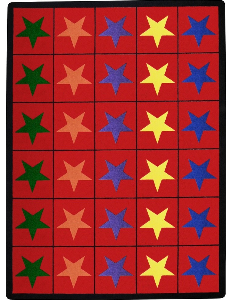 Kid Essentials Rug, Star Space, 5'4"x7'8"