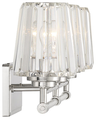 Garnet 3-Light Bathroom Vanity Light, Matte Black, Polished Nickel