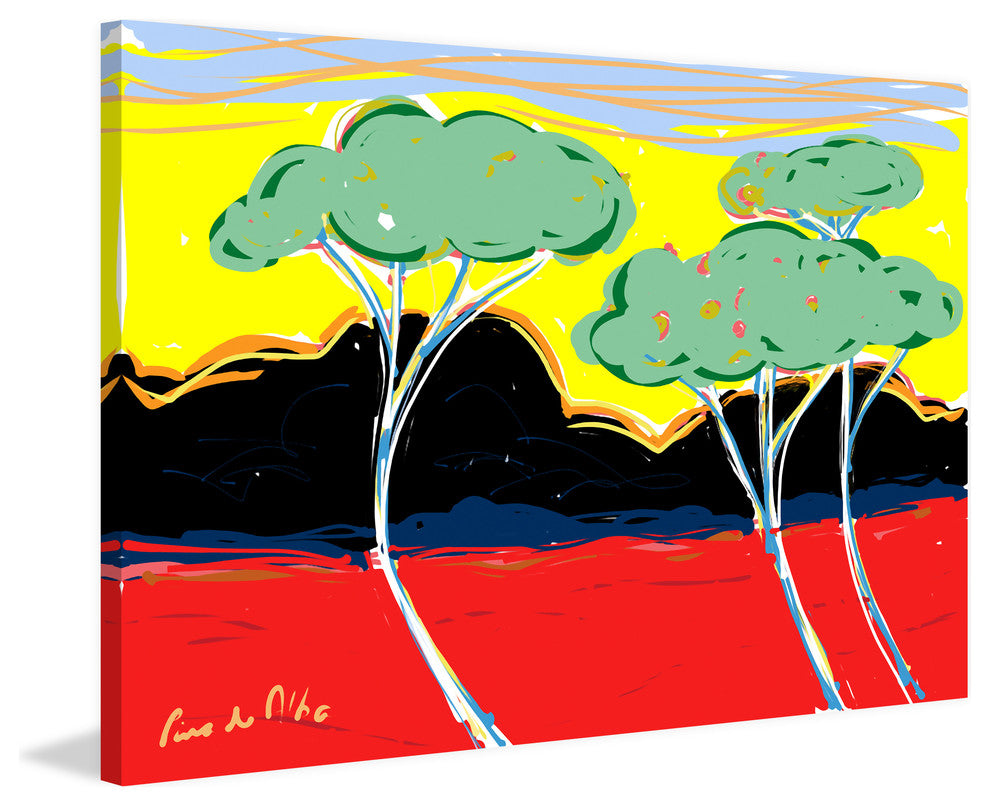 Marmont Hill, "Juan Les Pins 1" by Arthur Pina Painting on Wrapped Canvas, 45x30