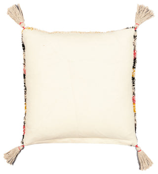 Surya Nador Black Pillow Shell With Down Insert 20"H X 20"W