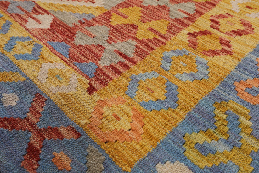 Reversible Kilim Flat Weave Rug 6' 6" X 9' 10" Q8291