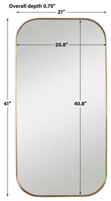 Uttermost Taft Plated Brass Mirror