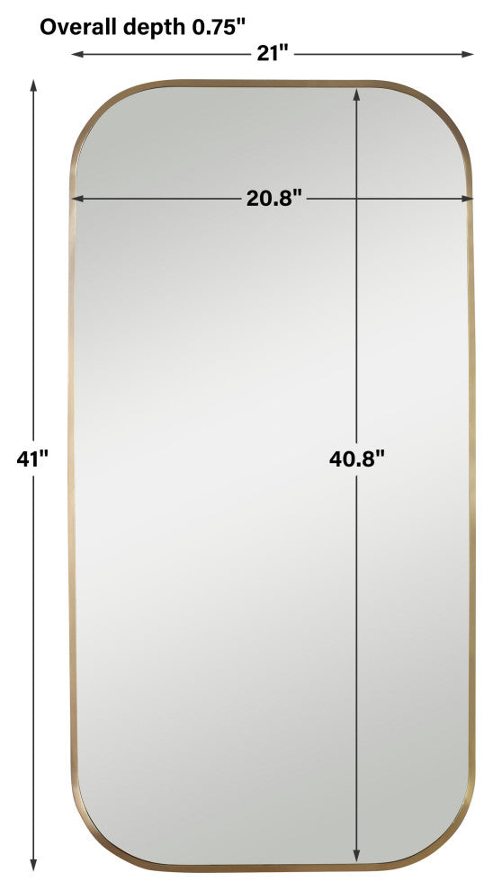 Uttermost Taft Plated Brass Mirror