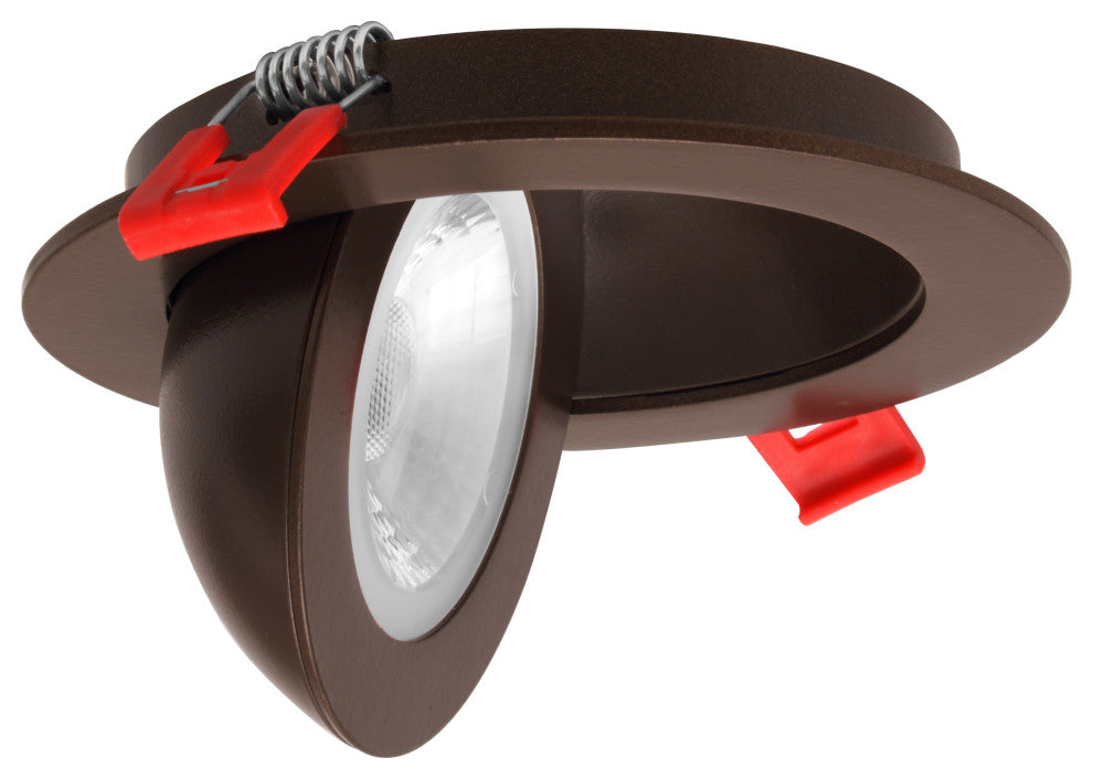 4-inch Oil-Rubbed Bronze Canless Floating Gimbal 3000K LED Recessed Downlight