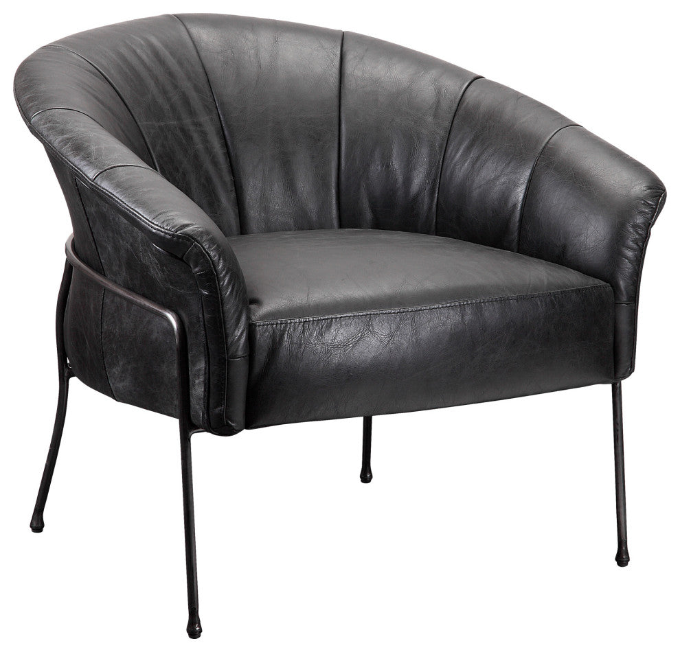Retro Gordon Arm Chair Black - Black