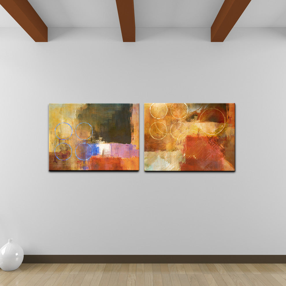 OversizedAbstract Canvas Wall Art, 2-Piece Set