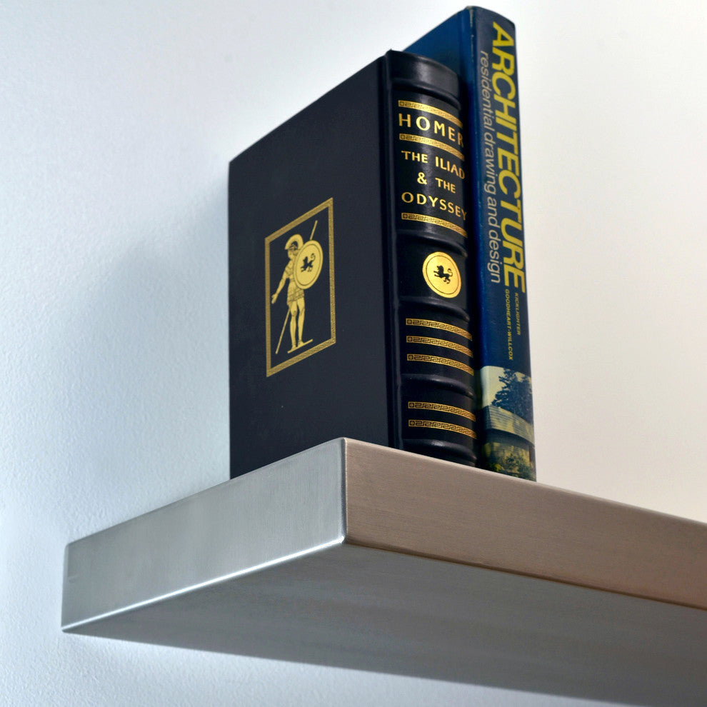 Stainless Steel Floating Shelves- Seamless, 30"