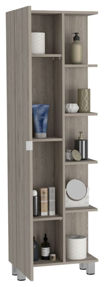 Corner Cabinet Womppi, Bathroom, Light Gray