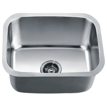 Dawn ASU103 Undermount Single Bowl Kitchen And Bar Sink Polished Satin Finish