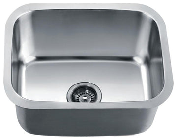 Dawn ASU103 Undermount Single Bowl Kitchen And Bar Sink Polished Satin Finish