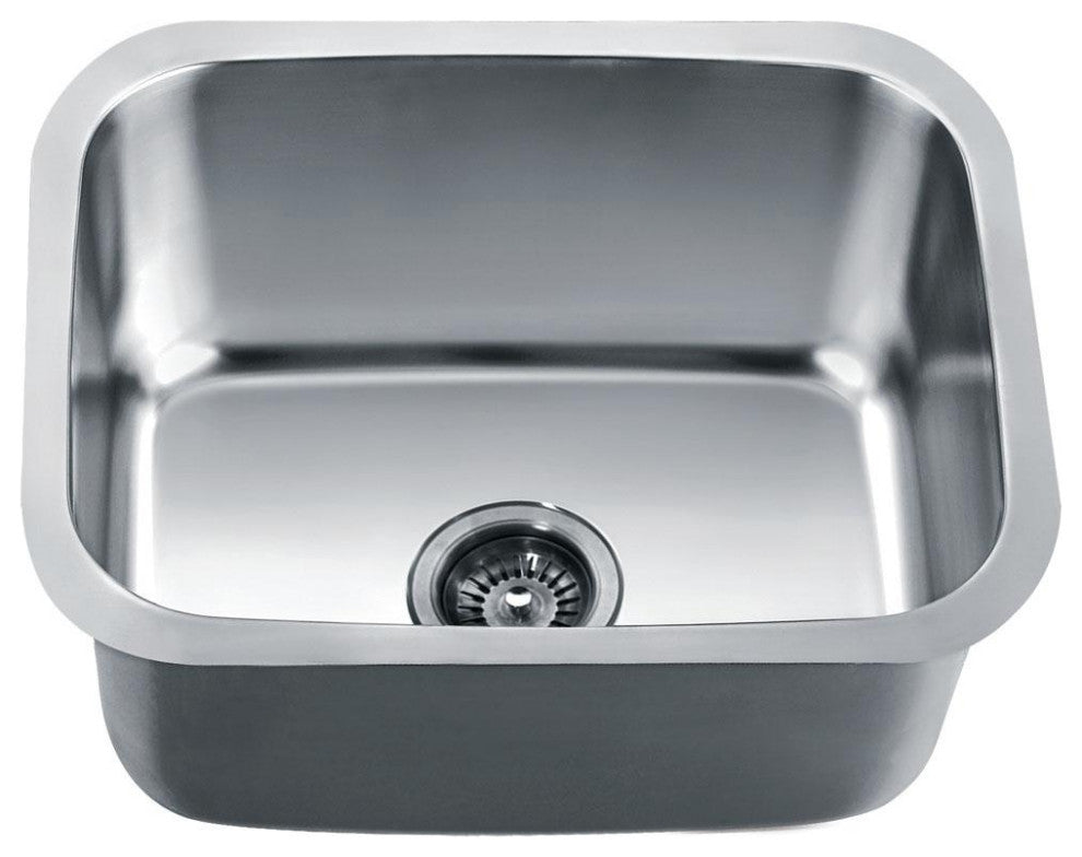 Dawn ASU103 Undermount Single Bowl Kitchen And Bar Sink Polished Satin Finish