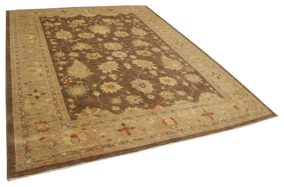 Rug N Carpet - Handwoven Oriental 9' 8" x 13' 8" Soft Oushak Area Rug