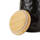Black Matte Dimple Texture Ceramic Canister (Set of 2)