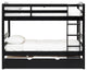 Solid Wood Twin over Twin Bunk Bed and Storage/Trundle Bed - Black