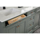 Legion Furniture WS2512 Series Bathroom Sink Vanity, Pewter Green, 72", Artificial Stone Top, Double Sink