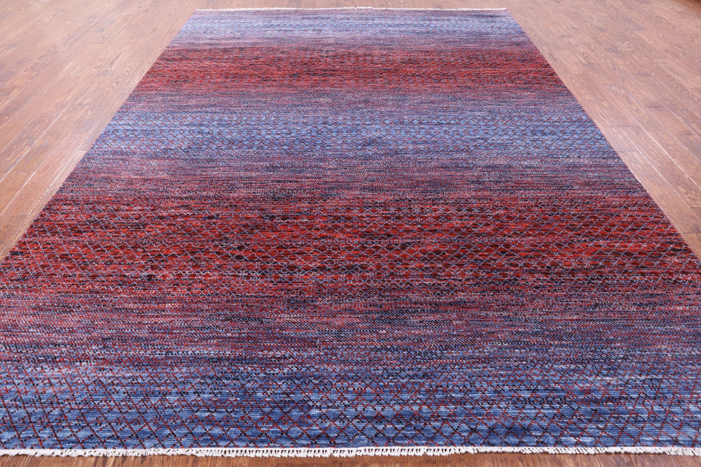 9' 1" X 12' 0" Handmade Savannah Grass Wool Rug Q9226