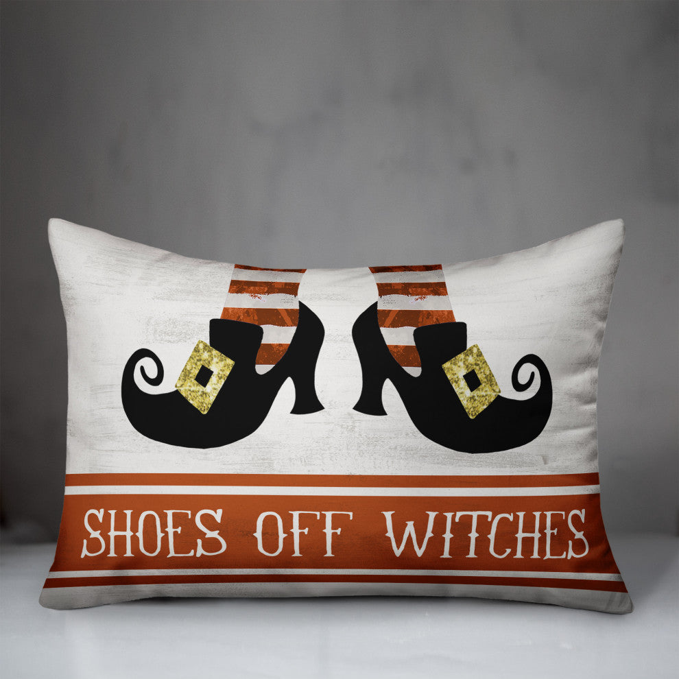 Shoes Off Witches 14x20 Spun Poly Pillow