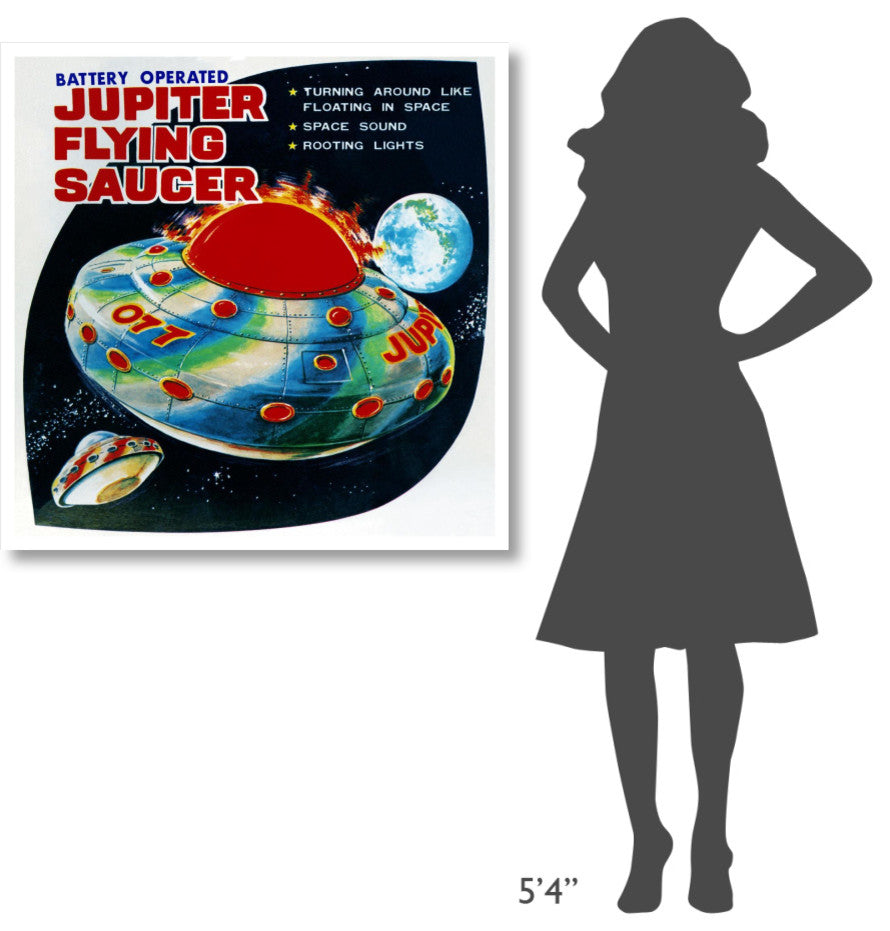 "Jupiter Flying Saucer" Digital Paper Print by Retrorocket, 38"x38"