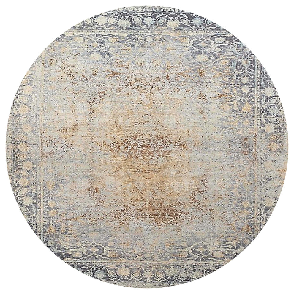 Ahgly Company Indoor Round Mid-Century Modern Area Rugs, 8' Round
