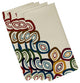 Falling Leaves Geometric Print Napkin, Off White And Multi, Set of 4