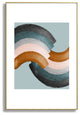 Gale Switzer Brushstroke rainbows teal Metal Framed Art Print