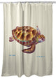 Betsy Drake Green Sea Turtle Shower Curtain