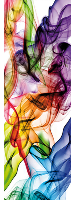 Smoke Red Purple Blue Wall Mural 35"x106"